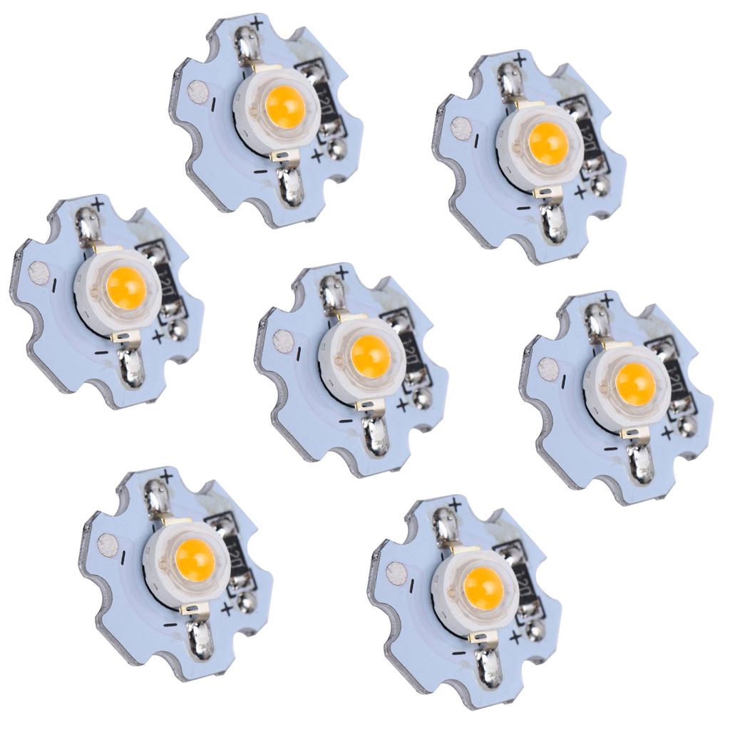 25 Stück 0,5W 5V Hochleistungs-LED-Lampenperle Lichtquellenchip mit Aluminiumplatte Gelbes Licht: 588‑590NM