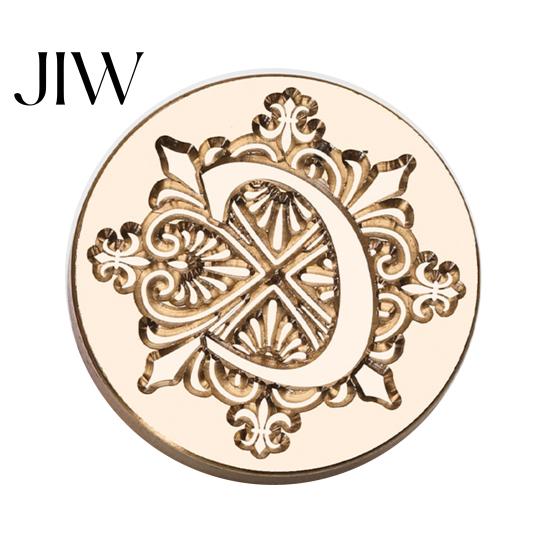 Sello de Cera para Invitación de Boda, Cabeza de Sello con Inicial del Alfabeto Iris A-Z, Cabeza Selladora de Latón Grabado para Envoltura de Regalos, Sellado de Invitaciones, Sobres, Diario