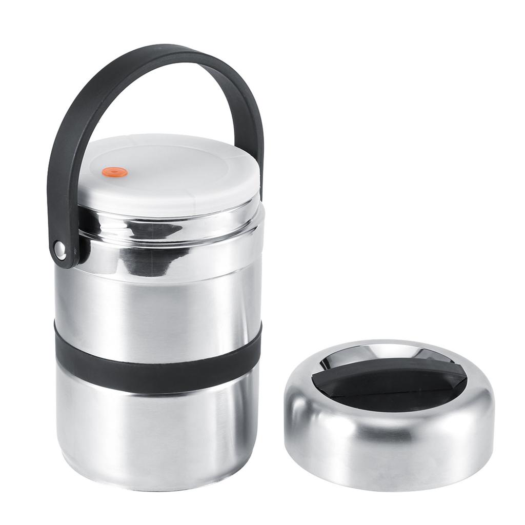Portable Stainless Steel Multilayer Insulated Thermal Lunch Box Food Container Tableware 1.8L