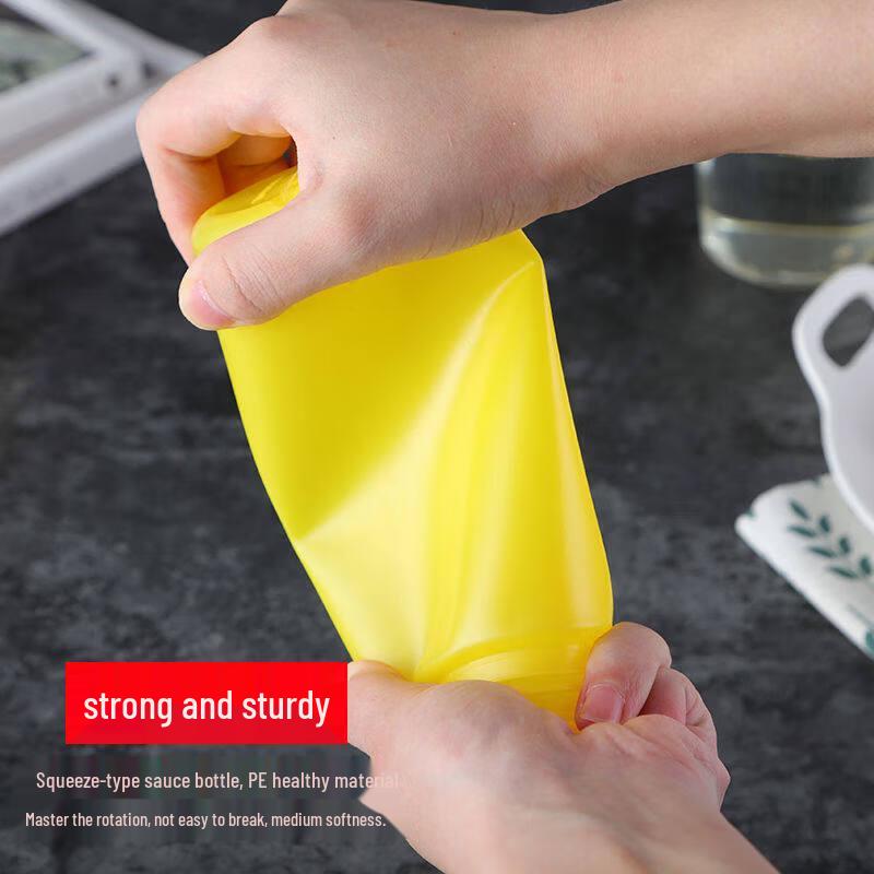 ZISIZ Triple Spout Squeeze Condiment Bottle