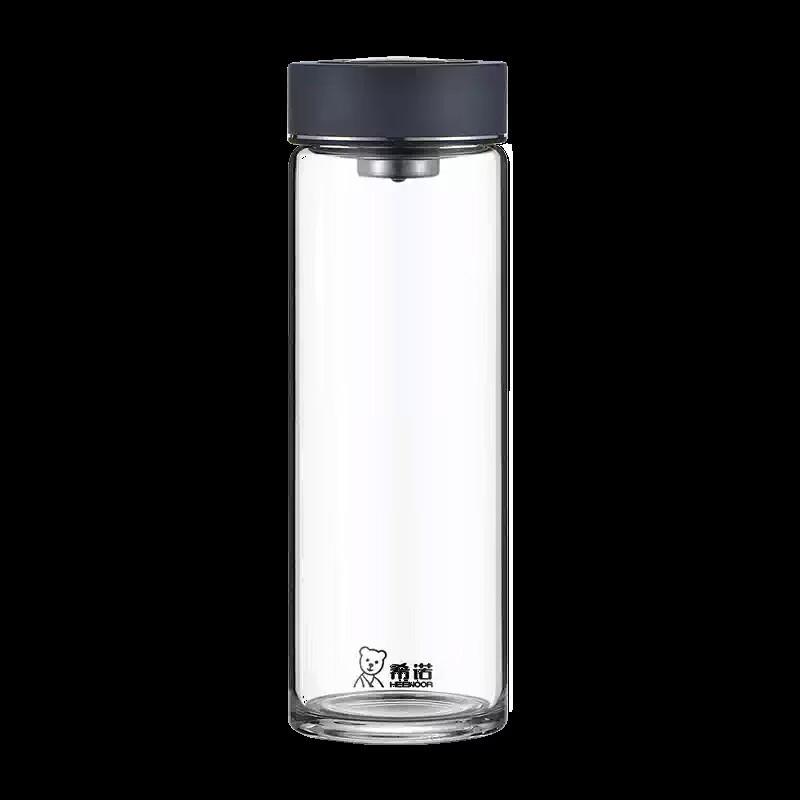 HEENOOR Single-Layer Thickened Portable Glass Tea Cup