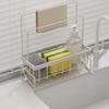 Kitchen Sink Caddy Sponge Holder Large Capacity Rustproof Self-draining Multipurpose Soap Dish Holder Drying Rack