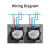 Bingoelec 4 Gang Tuya Smart Switch in Wall Switches Touch Switch Glass 2 Frame 2+2 Gang Alexa and Google Home