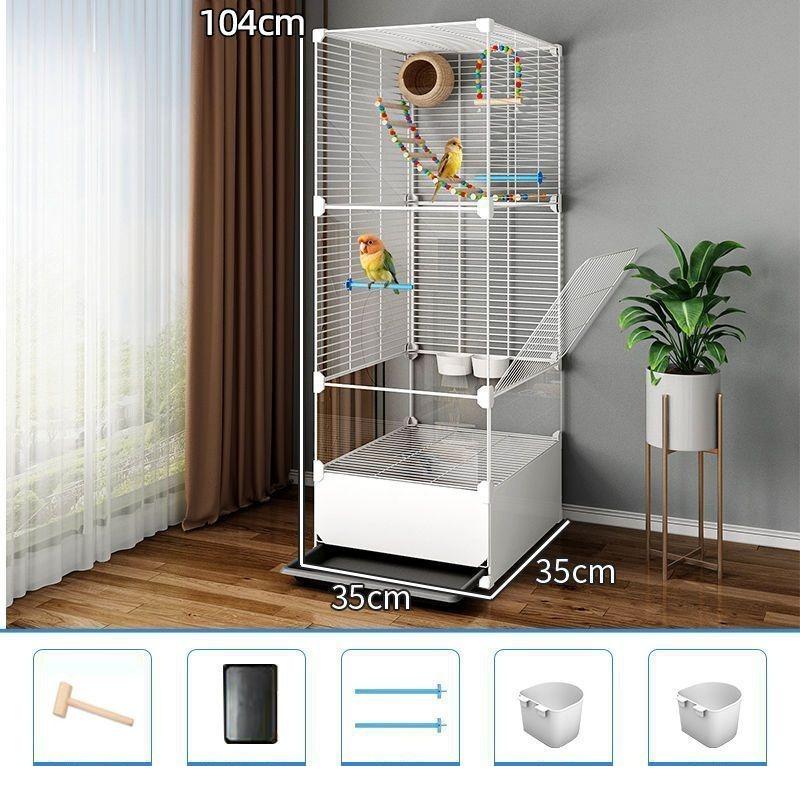 Large Bird Cages Safety Parrot Kiwi Birds Iron Net Cage Canaries Parrots Small Animals House Indoor Outdoor Aviary Birds' Cage