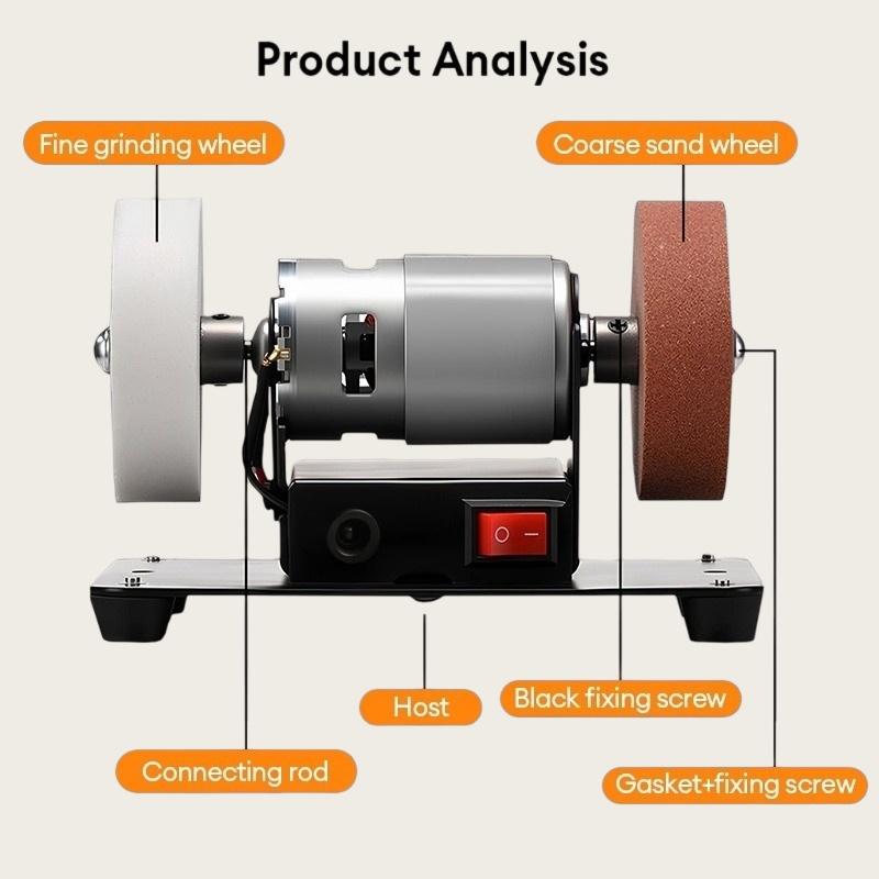 100W Double Grinder Machine Grinder 7 Gears Electric Bench Grinder For Polishing Grinding Sharpening Original Grinding Machine