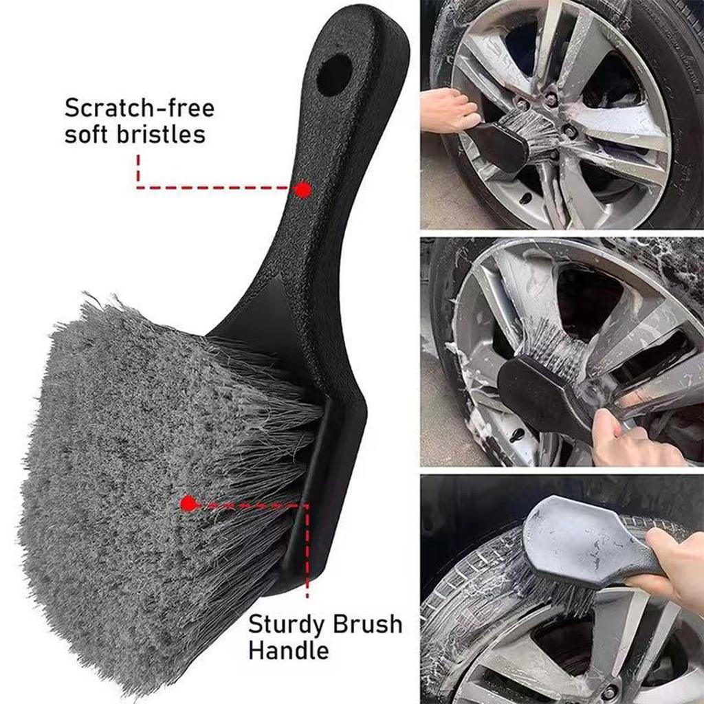 Car Tire Cleaning Brush Anti-slip Design Car Wash Brush Wheel Brushes for Truck Car SUV RV Motorcycle