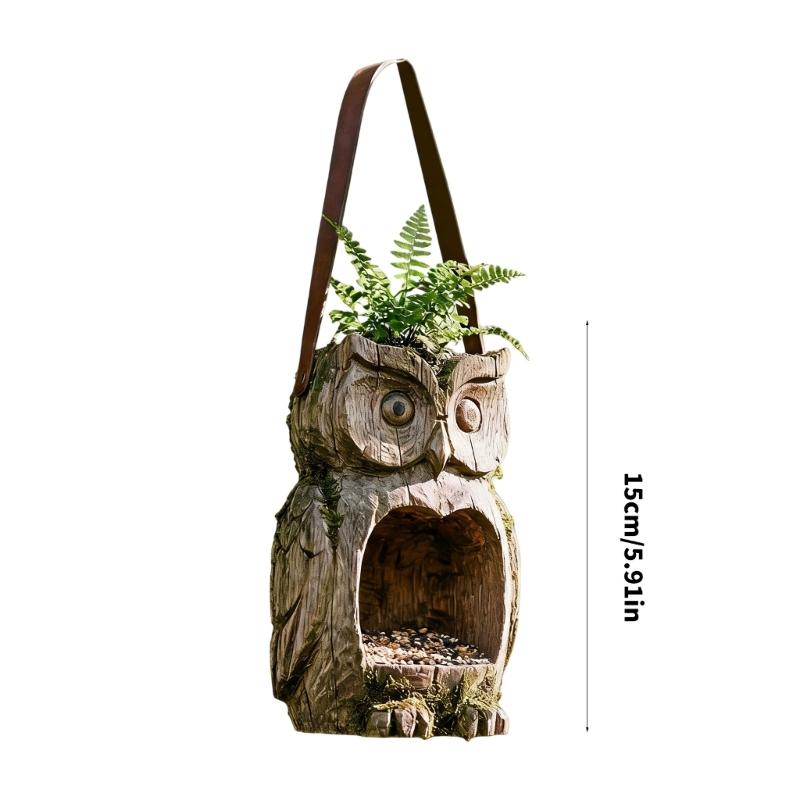Waterproof Hanging Wild Bird Feeder Owl Shape Bird Feeding Tool Garden Paddock Outdoor Decoration Pet Supplies Tableware
