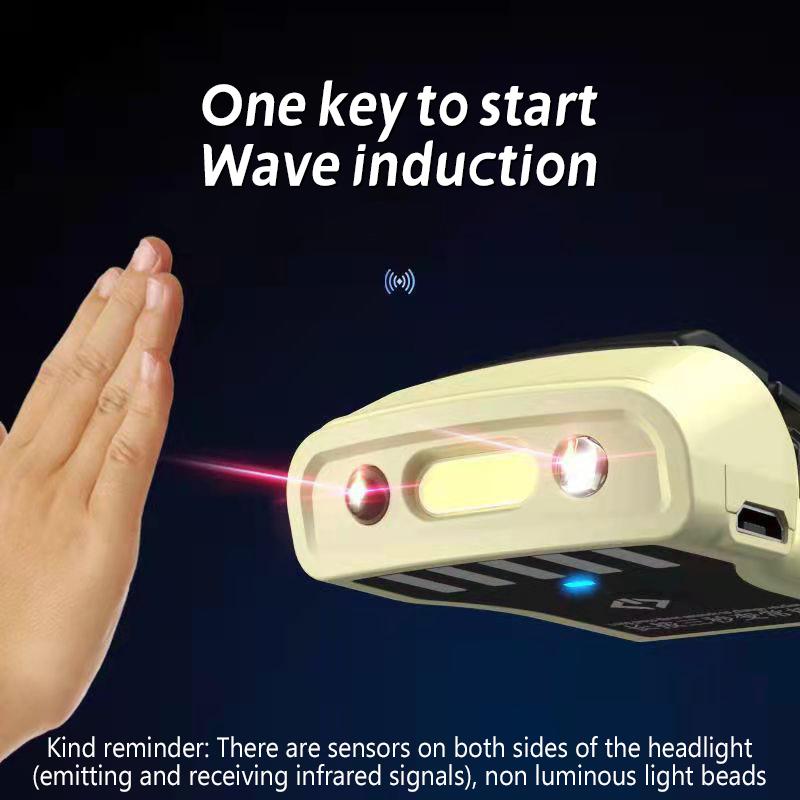 Led Hat Clip Headlight Ipx4 Waterproof Mini Caps Light Headlamp Power Display Ultra Bright Hat Clip Flashlight For Night Fishing