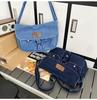 2023 Summer Hong Kong Style Versatile Denim Crossbody Bag for Women - Japanese & Korean Student Fashion