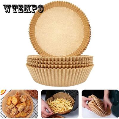 Air Fryer Disposable Paper Liner ,50PCS Non-Stick Air Fryer Paper Liners,Baking Paper Food Grade Parchment Oil-Proof Water-Proof Steamer Oil Paper