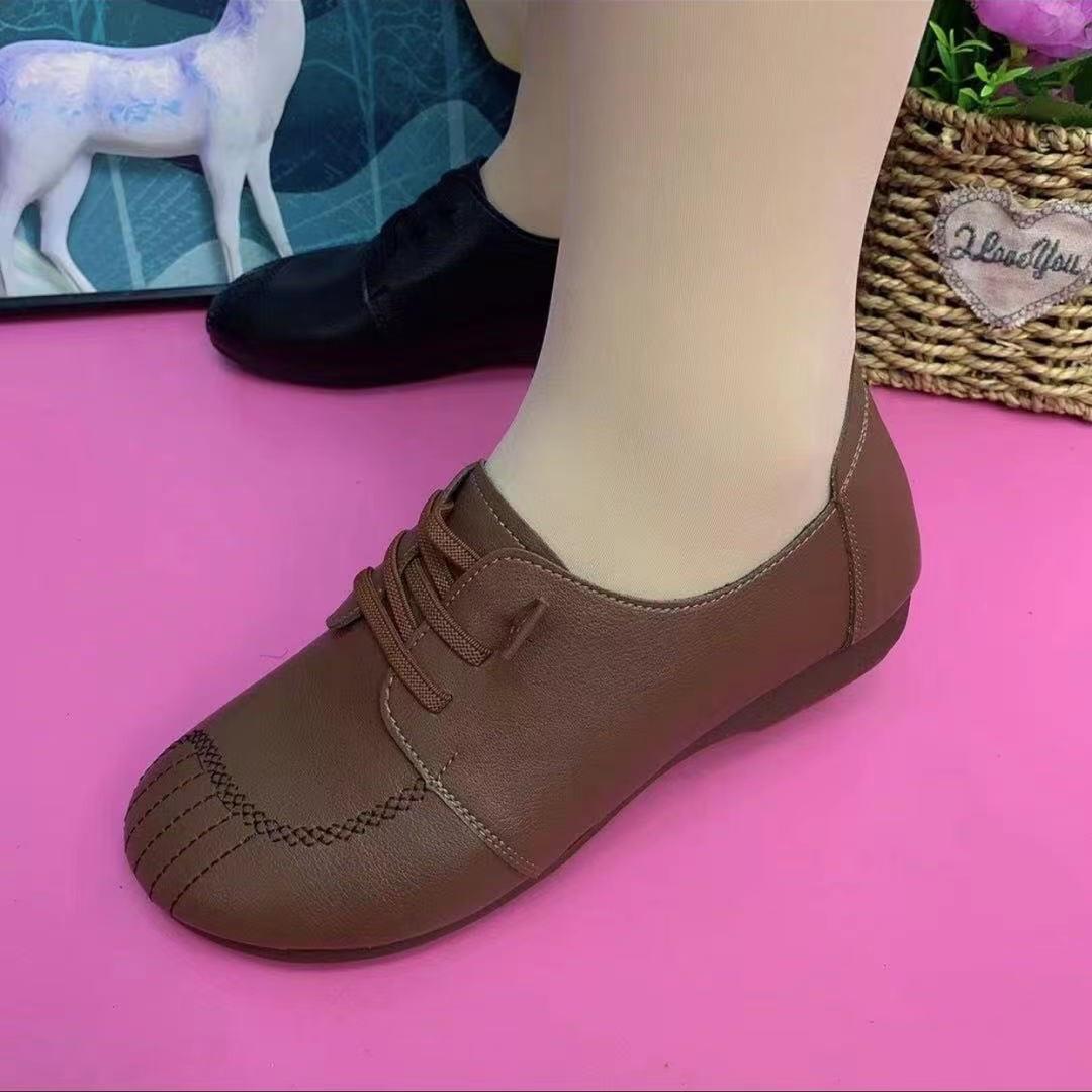 

Жіноче взуття осінь 2025 року, взуття для новонароджених мам, м яка підошва, нековзне жіноче взуття, повсякденне, універсальне, для жінок середнього та літнього віку, одинарне взуття 40 світло-коричневого кольору