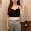 Dam Enfärgad Randig Vacker Rygg Camisole Väst Integrerad Bröstvadd Koreansk Stil Het Tjej Baslager Topp