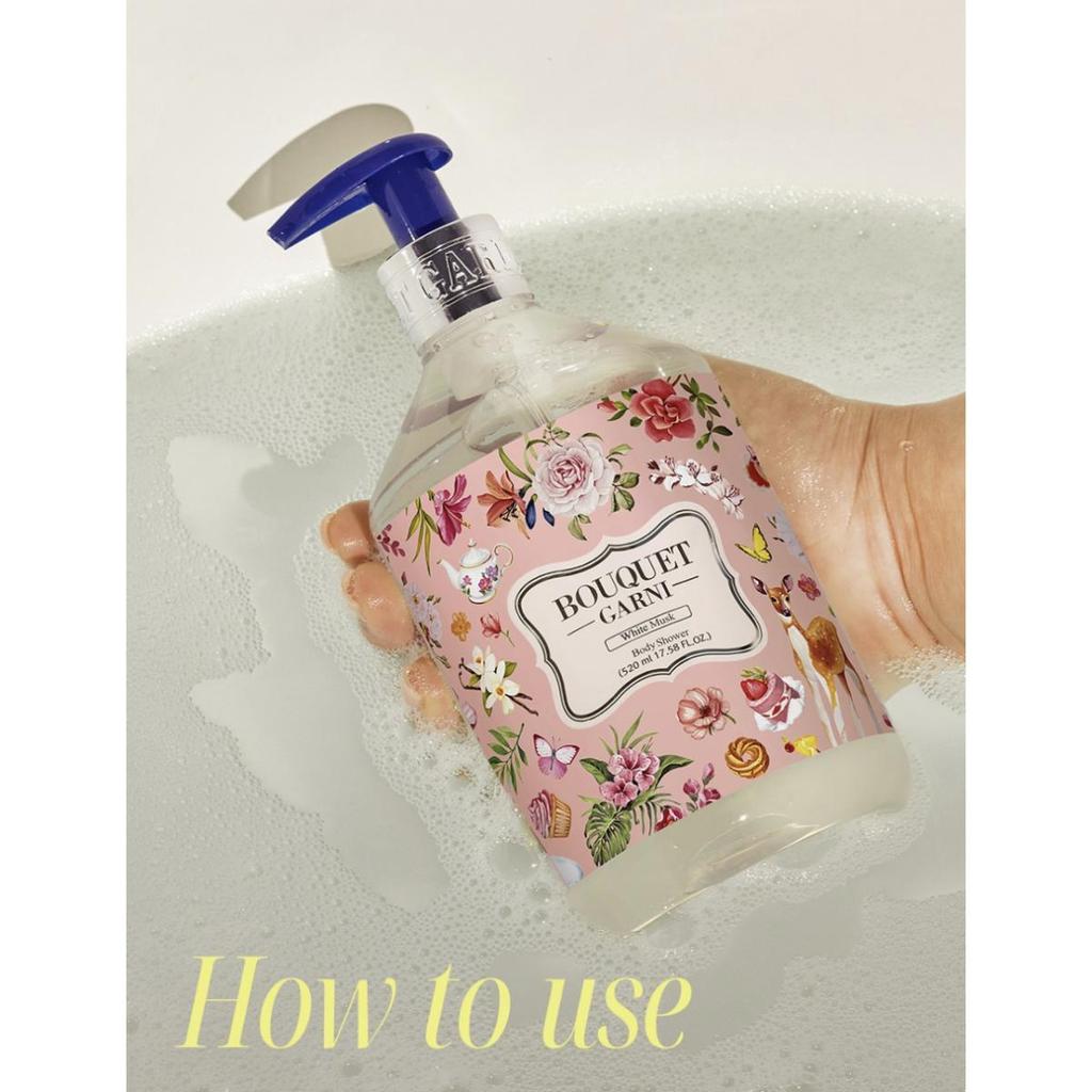 [Bouquet Garni] Deep Perfume Hair Care Set White Musk (Shampoo 500ml + Treatment 500ml)