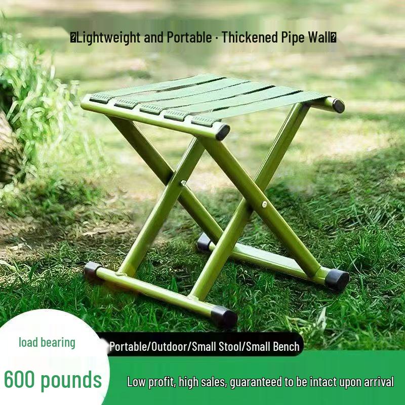 Durable Portable Folding Stool with Backrest – Ideal for Home, Outdoor, Fishing, and Travel