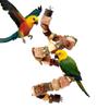 Giocattoli Naturali per Uccelli Corde da Masticare per Uccelli Blocchi di Legno Giocattoli per Cacatua Giocattoli per Cacatua per la Ricerca di Cibo Scale per Arrampicata Giocattoli da Strappare per Pappagalli