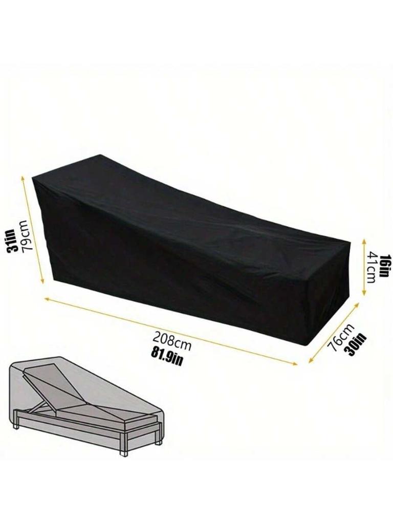 1 stk Utendørs Hage Solseng Overtrekk Solseng Overtrekk Uteplass Utendørs Lounge Stol Recliner Beskyttende deksel Møbel Vanntett deksel
