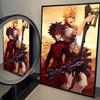 1pc Nordic Kingdom Hearts Anime Poster Self-adhesive Art Waterproof Paper Sticker Coffee House Bar Room Wall Decor