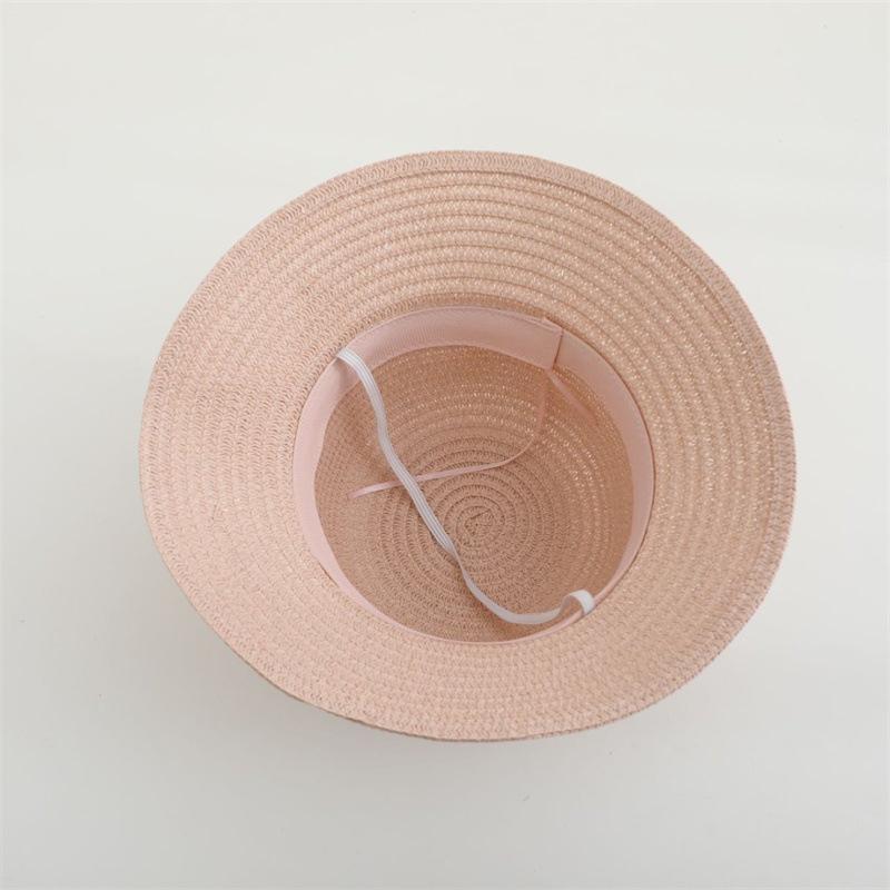 Strawberry Straw Sun Cap for Kids Baby Girl Outdoor Summer Casual Beach Holiday Cartoon Shoulder Bags Child Mother and Daughter
