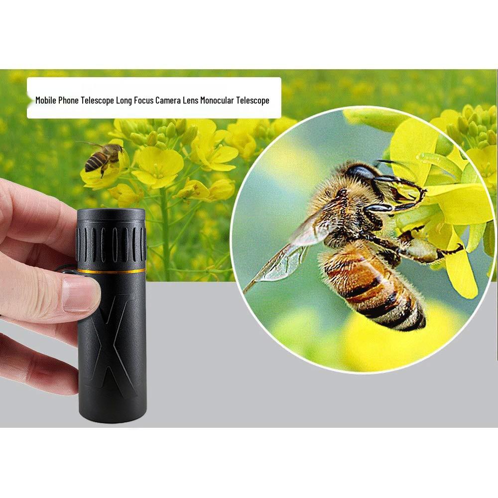 HD Portable Monocular Telescope with Night Vision and High Magnification for Outdoor and Phone Camera Use.