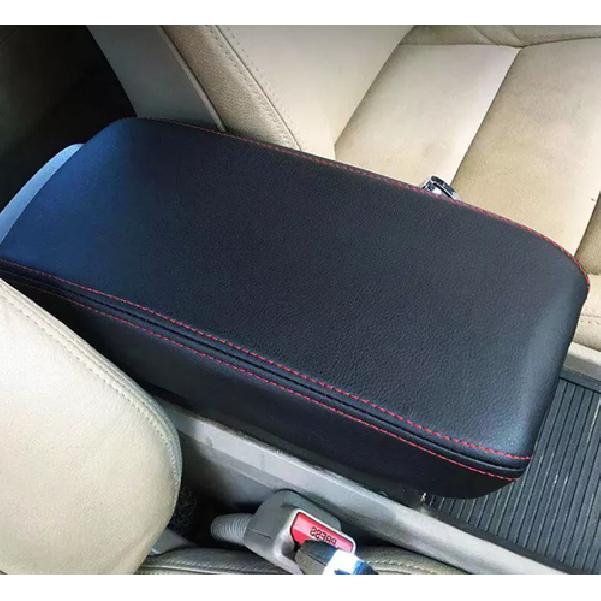 For Honda Civic 2006-2011 Armrest Box Cover Trim Middle Console Black Leather
