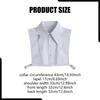Elegant Half Shirt Blouse, False Collar, Detachable Dickey Collar for Ladies Layering Under Tops