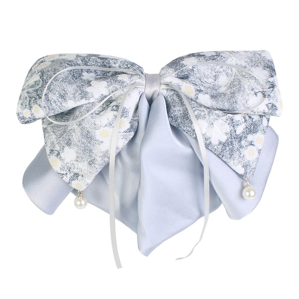 Large Size Bow Hair Claw Chiffon Material Stain Bow Design Chiffon Hairpin Colorful Ponytail Clip Ponytail Clip Everyday Wear