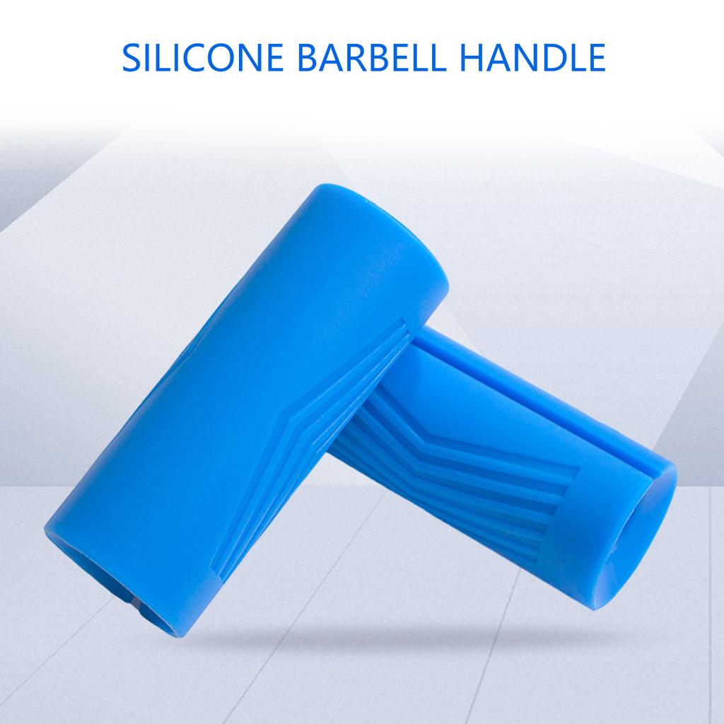 2Pcs Dumbbell Barbell Grip Thick Gym Grip Barbell Handle Sleeve Dumbbell Barbell Grip Silicone NonSlip Pad Enduring