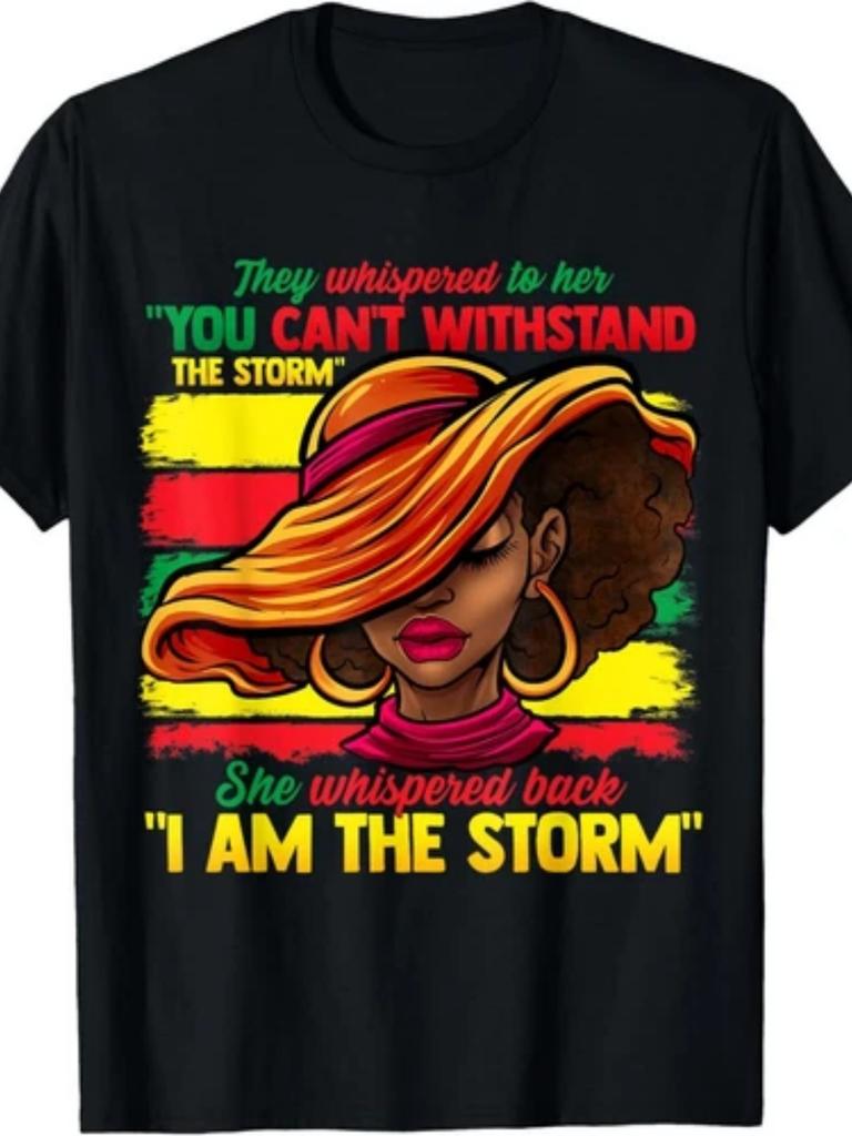 Men'S African American Black History I Am The Storm Gift Unisex T-Shirt Casual Wear, Daily Wear, D