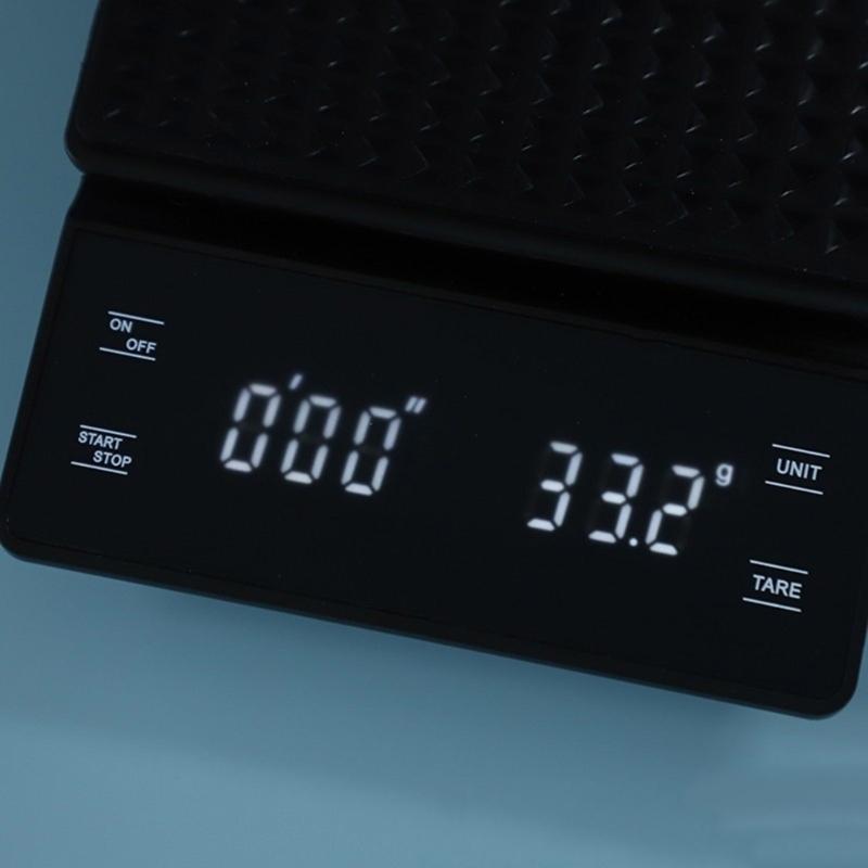 Digital Coffee Scale Kitchen Coffee Scale Coffee Measuring Scale Plastic Texture for Kitchen and Espresso Making
