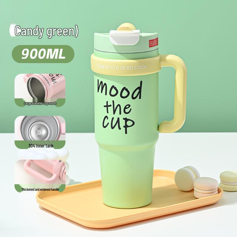 

Customizable Jumbo Insulated Ice King Cup for Women - Large Capacity Straw Cup, Ideal Birthday Gift 900ml
