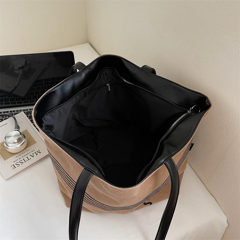 Canvas Bag Large Capacity Women's Shoulder Bag Commuter Tote Bag
