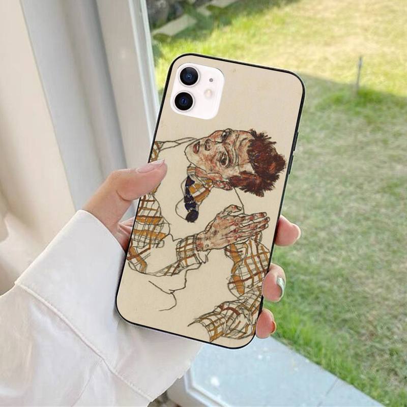 

Чехол для телефона Egon Schiele для iPhone 11 12 13 Mini Pro Max 8 7 6 6S Plus X 5 SE 2020 XR XS Funda Cover iphone 13mini