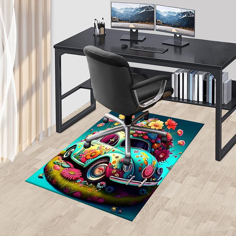 1 Stück Blume Auto Extra Groß Rutschfester Teppich, Büro, Familie, Schlafzimmer, Studio Großer Teppich Teppiche für Innenräume
