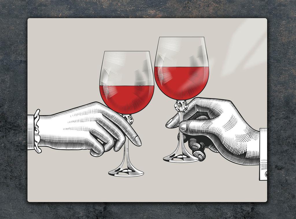 SZKLANA DESKA DO KROJENIA 52x40 WINO