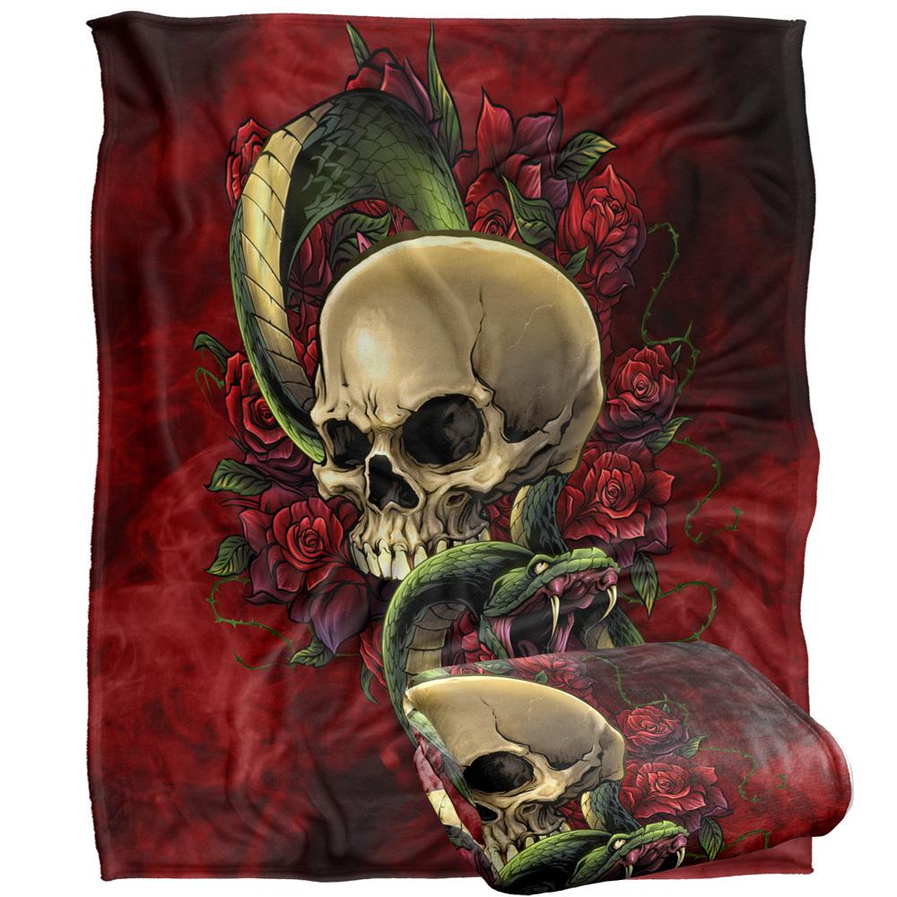 JQ Licensing Silky Skull Supersoft Blanket