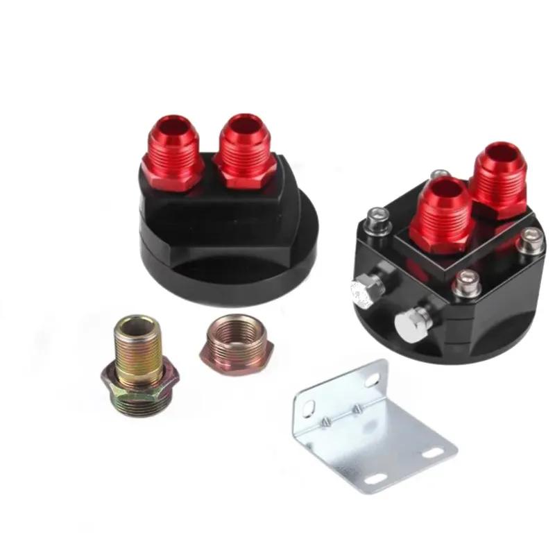 Car Split-Type Oil Temp & Pressure Gauge With Oil Cooler Adapter Oil Pressure Gauges Automobiles Interior Parts