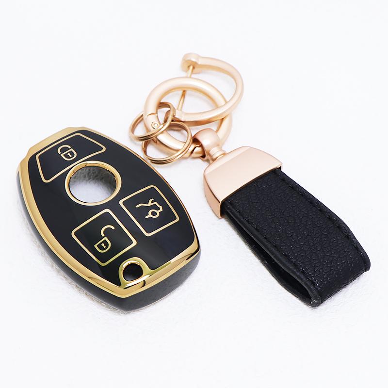 TPU Shell Car Key Case Cover For Mercedes Benz W210 W211 W242 W212 W246 W203 W204 W205 AMG A B C E S CLS CLK CLA SLK GLC GLA GLK