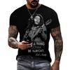 Men's 3D Rock Hip Hop Rap T-shirt Fashion Trend Street Casual Round Neck Short Sleeve Top