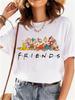 MINISO Disney Princess Female Clothes Snow White and The Seven Dwarfs Women's Trend Harajuku Short Sleeves Tshirt Women T-shirt
