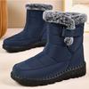 Snow boots, winter women's boots with plush and thick cotton boots, polyurethane long boots, high cut and thick soled cotton shoes