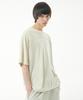 ATTENTIONROW 22Ss05At002 Mesh Polyester Single Oversized Short Sleeve Tee (Cream)