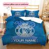 Custom Name FC Schalke 04 Pattern Bedding Quilt Set  Home Decoration  Gift (1 * duvet cover + 2 * pillowcase  without core)