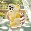 Phone case: 2D flat design suitable for iPhone 18 17 16 15 14 13 Pro protective case, yellow and white plush, perfect Christmas and Halloween holiday 