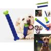 Silicone Dog Chew Toy Bone Interactive Teeth Cleaning Toy For Pet Durable And Noise-making Blue And Green