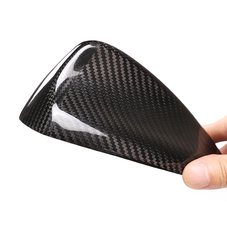 Johhar Real Carbon Fiber 3K Twill Glossy Shark Antenna Cover Decoration Protection for 2020 Alfa Romeo Giulia Stelvio