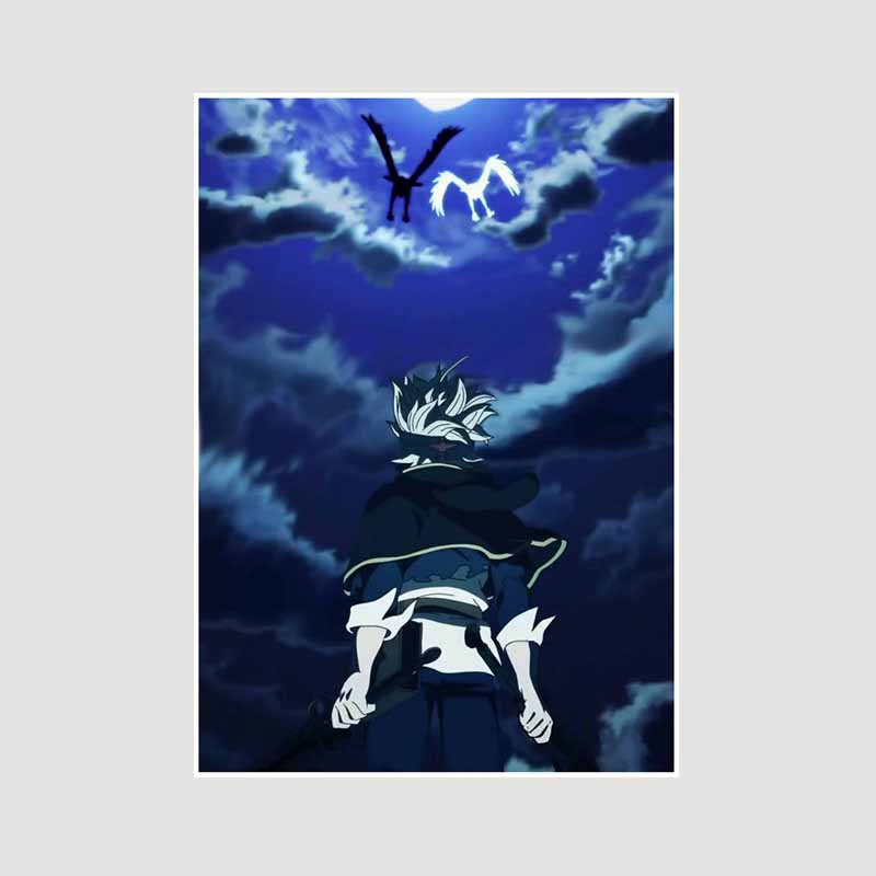 DIY Bar Home Decor Mural White Paper Classic Anime Black Clover Yami Posters HD Prints Living Room Decoration Painting Pictures Gifts