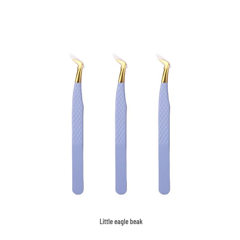 Stainless Steel Purple High Precision Eyelash Extension Tweezers