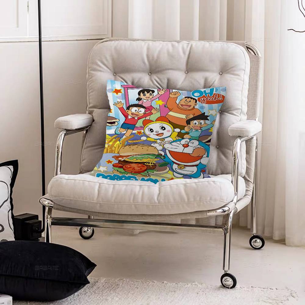 D-Doraemon Pillow Cover for Bedroom Room and Living Room Sofa Decorative Cushion Cover