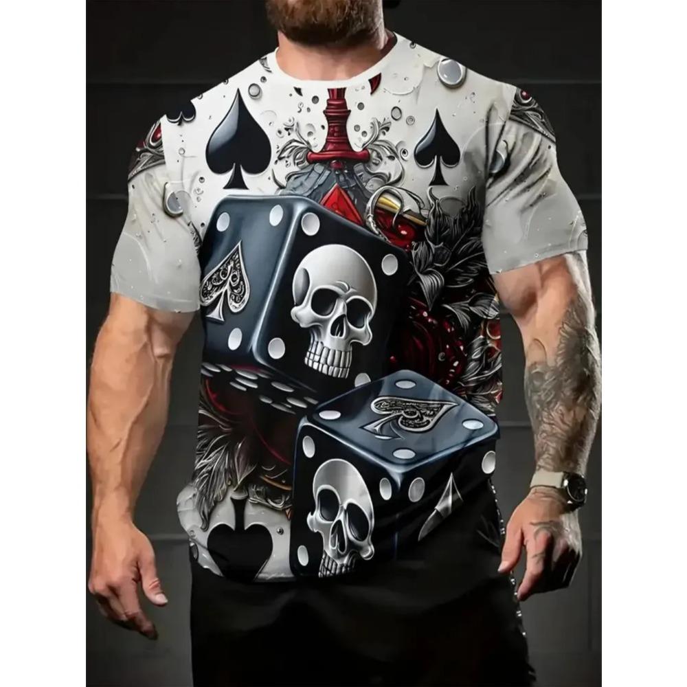 Summer New Men's T-shirt Fashionable Comfortable 3D Printed Loose Versatile Round Neck Large Size Short Sleeve T-shirt