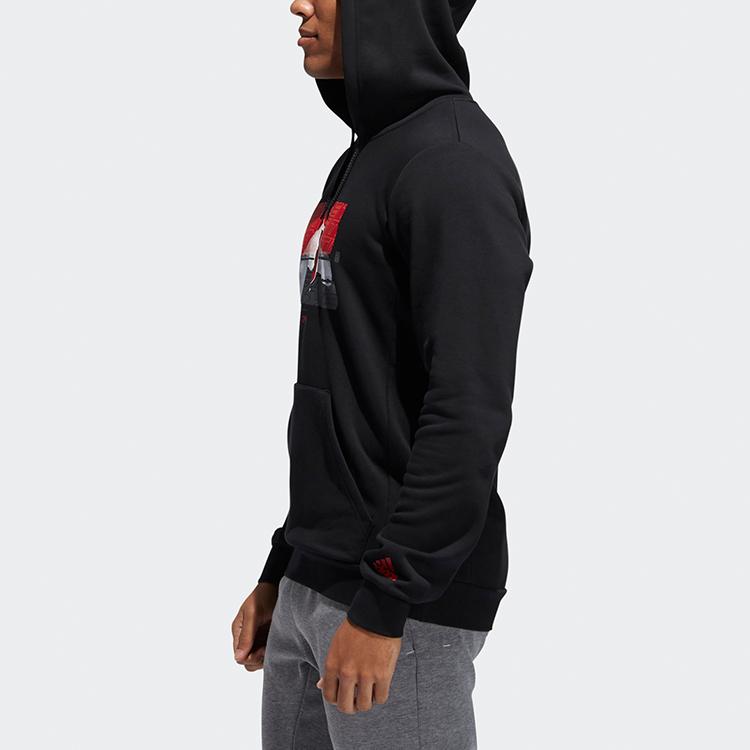 Adidas Dame Ruthless Printed Basketball Hoodie Men Hoodie Black GJ2315